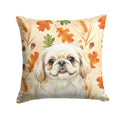Cream Pekingese Heirloom Fall Decorative Throw Pillow 18x18 Indoor Outdoor Accent Cushion, Fabric Cover with Insert for Sofa, Bed, Porch & Living Room