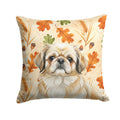 Fawn Pekingese Heirloom Fall Decorative Throw Pillow 18x18 Indoor Outdoor Accent Cushion, Fabric Cover with Insert for Sofa, Bed, Porch & Living Room