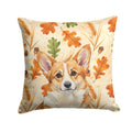 Corgi Heirloom Fall Decorative Throw Pillow 18x18 Indoor Outdoor Accent Cushion, Fabric Cover with Insert for Sofa, Bed, Porch & Living Room