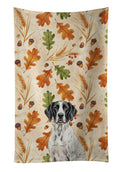 Black and White Pointer Heirloom Fall Kitchen Towel Velour Plush Front and Cotton Loop Back Machine Washable
