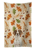 Liver and White Pointer Heirloom Fall Kitchen Towel Velour Plush Front and Cotton Loop Back Machine Washable