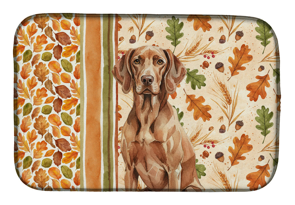 Liver Pointer Heirloom Fall Dish Drying Mat Absorbent Dish Drying Mat Pad for Kitchen Counter Dish Drainer Mat for Countertop, 14 x 21", Multicolor