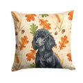 Standard Black Poodle Heirloom Fall Decorative Throw Pillow 18x18 Indoor Outdoor Accent Cushion, Fabric Cover with Insert for Sofa, Bed, Porch & Living Room
