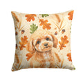 Toy Apricot Poodle Heirloom Fall Decorative Throw Pillow 18x18 Indoor Outdoor Accent Cushion, Fabric Cover with Insert for Sofa, Bed, Porch & Living Room