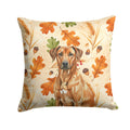 Rhodesian Ridgeback Heirloom Fall Decorative Throw Pillow 18x18 Indoor Outdoor Accent Cushion, Fabric Cover with Insert for Sofa, Bed, Porch & Living Room