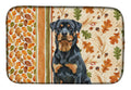 Rottweiler Heirloom Fall Dish Drying Mat Absorbent Dish Drying Mat Pad for Kitchen Counter Dish Drainer Mat for Countertop, 14 x 21", Multicolor