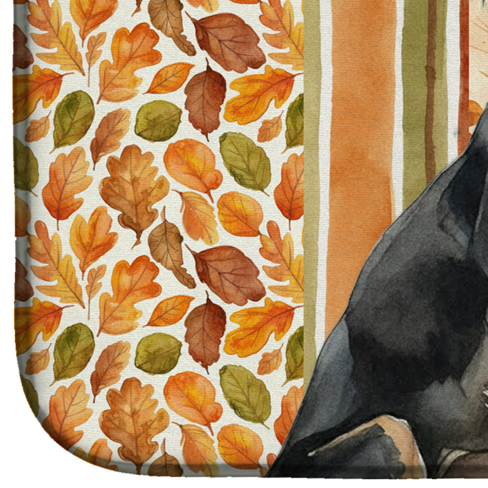 Black and Tan Saluki Heirloom Fall Dish Drying Mat Absorbent Dish Drying Mat Pad for Kitchen Counter Dish Drainer Mat for Countertop, 14 x 21", Multicolor
