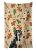 Black and Tan Saluki Heirloom Fall Kitchen Towel Velour Plush Front and Cotton Loop Back Machine Washable
