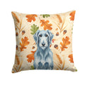 Blue-Gray Scottish Deerhound Heirloom Fall Decorative Throw Pillow 18x18 Indoor Outdoor Accent Cushion, Fabric Cover with Insert for Sofa, Bed, Porch & Living Room