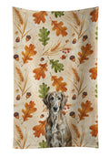 Brindle Scottish Deerhound Heirloom Fall Kitchen Towel Velour Plush Front and Cotton Loop Back Machine Washable