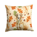 Wheaten Scottish Deerhound Heirloom Fall Decorative Throw Pillow 14x14 Indoor Outdoor Accent Cushion, Fabric Cover with Insert for Sofa, Bed, Porch & Living Room