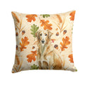Wheaten Scottish Deerhound Heirloom Fall Decorative Throw Pillow 18x18 Indoor Outdoor Accent Cushion, Fabric Cover with Insert for Sofa, Bed, Porch & Living Room