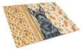 Scottish Terrier Heirloom Fall Cutting Board Tempered Glass Kitchen Cutting Surface, Heat Resistant Chopping, Non-Slip Feet, Food Prep & Serving