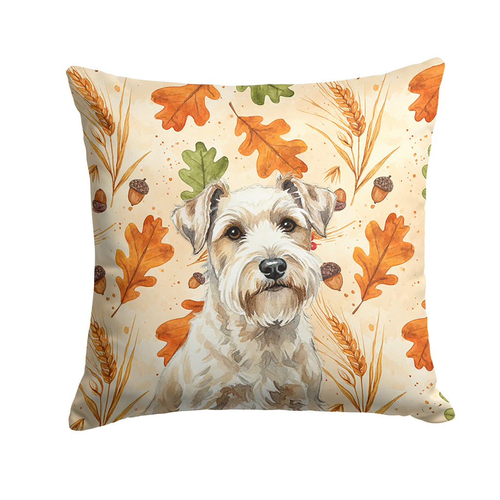Sealyham Terrier Heirloom Fall Decorative Throw Pillow 18x18 Indoor Outdoor Accent Cushion, Fabric Cover with Insert for Sofa, Bed, Porch & Living Room