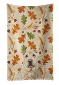 Shar Pei Heirloom Fall Kitchen Towel Velour Plush Front and Cotton Loop Back Machine Washable