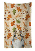 Sable Sheltie Heirloom Fall Kitchen Towel Velour Plush Front and Cotton Loop Back Machine Washable
