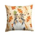 Sable Sheltie Heirloom Fall Decorative Throw Pillow 14x14 Indoor Outdoor Accent Cushion, Fabric Cover with Insert for Sofa, Bed, Porch & Living Room