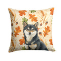 Black and Tan Shiba Inu Heirloom Fall Decorative Throw Pillow 14x14 Indoor Outdoor Accent Cushion, Fabric Cover with Insert for Sofa, Bed, Porch & Living Room