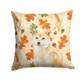 Cream Shiba Inu Heirloom Fall Decorative Throw Pillow 18x18 Indoor Outdoor Accent Cushion, Fabric Cover with Insert for Sofa, Bed, Porch & Living Room