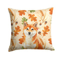 Red Shiba Inu Heirloom Fall Decorative Throw Pillow 14x14 Indoor Outdoor Accent Cushion, Fabric Cover with Insert for Sofa, Bed, Porch & Living Room