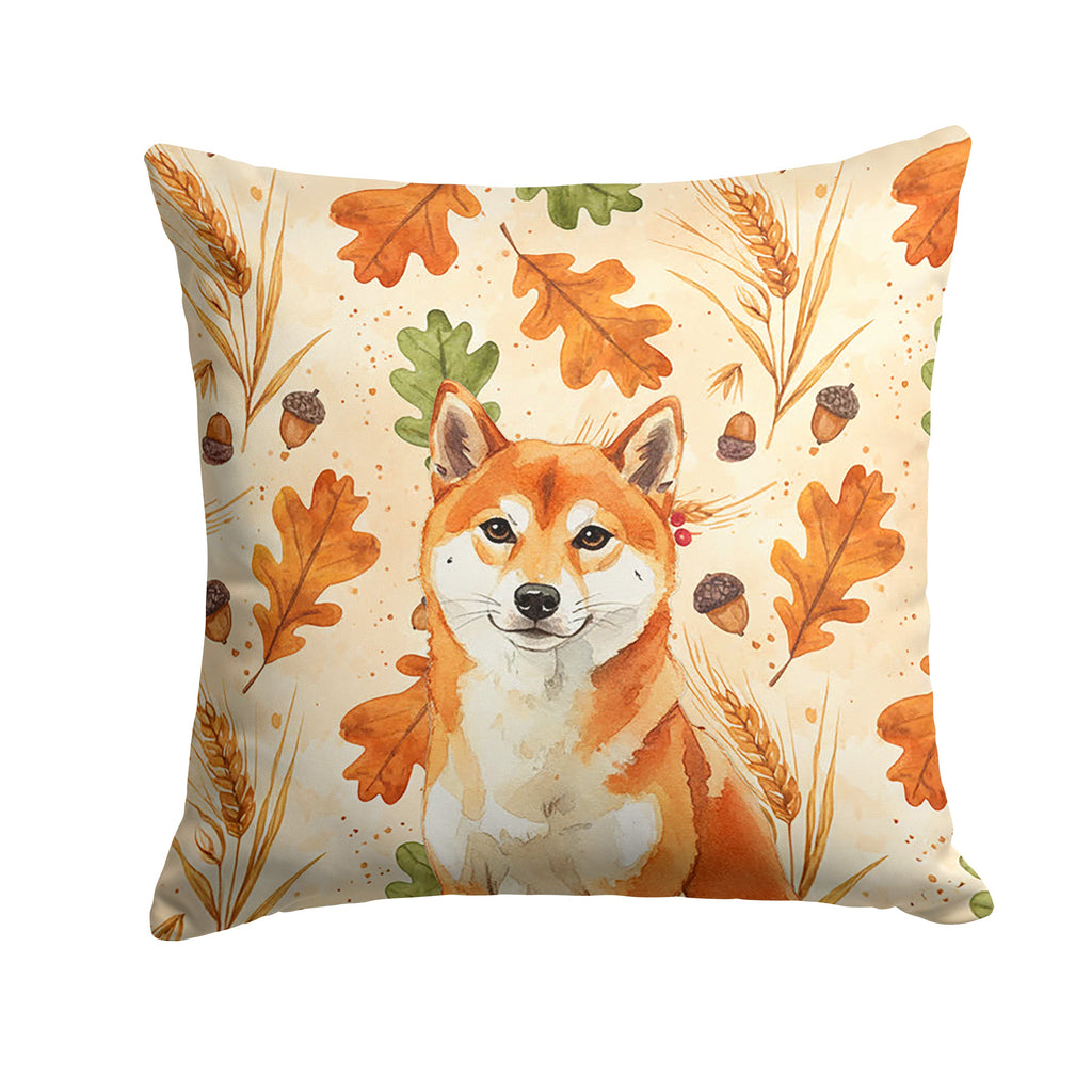 Red Shiba Inu Heirloom Fall Decorative Throw Pillow 18x18 Indoor Outdoor Accent Cushion, Fabric Cover with Insert for Sofa, Bed, Porch & Living Room