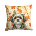 Brindle Shih Tzu Heirloom Fall Decorative Throw Pillow 18x18 Indoor Outdoor Accent Cushion, Fabric Cover with Insert for Sofa, Bed, Porch & Living Room