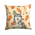 Agouti Siberian Husky Heirloom Fall Decorative Throw Pillow 14x14 Indoor Outdoor Accent Cushion, Fabric Cover with Insert for Sofa, Bed, Porch & Living Room