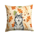 Siberian Husky Heirloom Fall Decorative Throw Pillow 18x18 Indoor Outdoor Accent Cushion, Fabric Cover with Insert for Sofa, Bed, Porch & Living Room