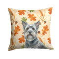 Gray Skye Terrier Heirloom Fall Decorative Throw Pillow 14x14 Indoor Outdoor Accent Cushion, Fabric Cover with Insert for Sofa, Bed, Porch & Living Room