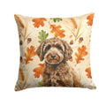 Spanish Water Dog Heirloom Fall Decorative Throw Pillow 18x18 Indoor Outdoor Accent Cushion, Fabric Cover with Insert for Sofa, Bed, Porch & Living Room