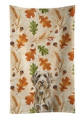 Spinone Italiano Heirloom Fall Kitchen Towel Velour Plush Front and Cotton Loop Back Machine Washable