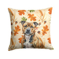 Brindle Staffordshire Bull Terrier Heirloom Fall Decorative Throw Pillow 18x18 Indoor Outdoor Accent Cushion, Fabric Cover with Insert for Sofa, Bed, Porch & Living Room