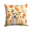 Fawn Staffordshire Bull Terrier Heirloom Fall Decorative Throw Pillow 14x14 Indoor Outdoor Accent Cushion, Fabric Cover with Insert for Sofa, Bed, Porch & Living Room
