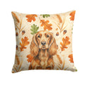 Sussex Spaniel Heirloom Fall Decorative Throw Pillow 18x18 Indoor Outdoor Accent Cushion, Fabric Cover with Insert for Sofa, Bed, Porch & Living Room