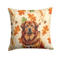 Red Gold Tibetan Mastiff Heirloom Fall Decorative Throw Pillow 18x18 Indoor Outdoor Accent Cushion, Fabric Cover with Insert for Sofa, Bed, Porch & Living Room
