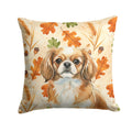 Tibetan Spaniel Heirloom Fall Decorative Throw Pillow 14x14 Indoor Outdoor Accent Cushion, Fabric Cover with Insert for Sofa, Bed, Porch & Living Room