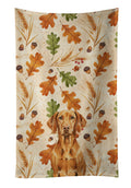 Vizsla Heirloom Fall Kitchen Towel Velour Plush Front and Cotton Loop Back Machine Washable
