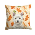 Westie Heirloom Fall Decorative Throw Pillow 14x14 Indoor Outdoor Accent Cushion, Fabric Cover with Insert for Sofa, Bed, Porch & Living Room