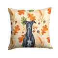 Black Whippet Heirloom Fall Decorative Throw Pillow 14x14 Indoor Outdoor Accent Cushion, Fabric Cover with Insert for Sofa, Bed, Porch & Living Room