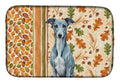 Blue Whippet Heirloom Fall Dish Drying Mat Absorbent Dish Drying Mat Pad for Kitchen Counter Dish Drainer Mat for Countertop, 14 x 21", Multicolor