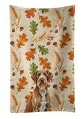 Wirehaired Pointing Griffon Heirloom Fall Kitchen Towel Velour Plush Front and Cotton Loop Back Machine Washable