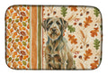 Chestnut Wirehaired Pointing Griffon Heirloom Fall Dish Drying Mat Absorbent Dish Drying Mat Pad for Kitchen Counter Dish Drainer Mat for Countertop, 14 x 21", Multicolor