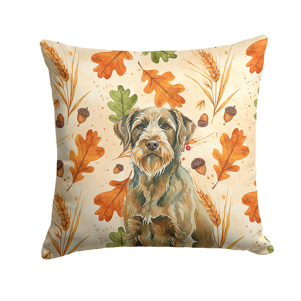 Chestnut Wirehaired Pointing Griffon Heirloom Fall Decorative Throw Pillow 18x18 Indoor Outdoor Accent Cushion, Fabric Cover with Insert for Sofa, Bed, Porch & Living Room