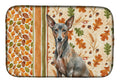 Xoloitzcuintli Heirloom Fall Dish Drying Mat Absorbent Dish Drying Mat Pad for Kitchen Counter Dish Drainer Mat for Countertop, 14 x 21", Multicolor