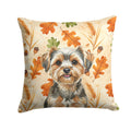 Yorkiepoo Heirloom Fall Decorative Throw Pillow 18x18 Indoor Outdoor Accent Cushion, Fabric Cover with Insert for Sofa, Bed, Porch & Living Room