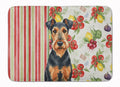 Airedale Terrier Vegetables Memory Foam Kitchen Mat Machine Washable Anti-Fatigue Cushion Comfort Bath or Kitchen Rug