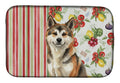 Sesame Akita Vegetables Dish Drying Mat Absorbent Dish Drying Mat Pad for Kitchen Counter Dish Drainer Mat for Countertop, 14 x 21", Multicolor