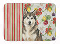 Sable and White Alaskan Malamute Vegetables Memory Foam Kitchen Mat Machine Washable Anti-Fatigue Cushion Comfort Bath or Kitchen Rug