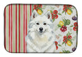 American Eskimo Vegetables Dish Drying Mat Absorbent Dish Drying Mat Pad for Kitchen Counter Dish Drainer Mat for Countertop, 14 x 21", Multicolor