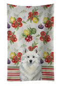 American Eskimo Vegetables Kitchen Towel Velour Plush Front and Cotton Loop Back Machine Washable